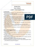 Class 12 Physics Revision Notes Electromagnetic Waves