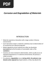 Corrosion and Degradation of Materials