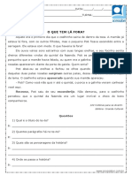 Interpretacao de Texto o Que Tem La Fora 3 Ano e 4 Ano