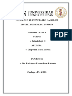 Historia Clinica - Infecto II - Fiebre Tifoidea - Chapoñan Casas Isabela