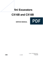 Mini Excavators CX16B and CX18B: Service Manual