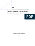 M500 Re-Initialization & Format Procedure: MELDAS 500 Series