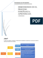 Dimensiones Del Proceso Enseñanza Aprendizaje