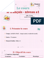 Le Cours de Francais Niveau A1 - 17 Juin 2022