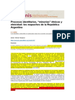 Procesos Identitarios Minorias Etnicas-Mapuches en Argentina