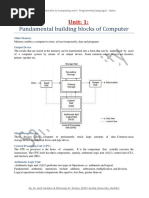 Fundamental Building Blocks of Computer: Unit: 1