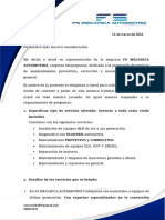 Carta de Presentacion FS Mecaica Automotriz