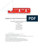 Sampling and Analysis of Industrial Waste Water and Reuse