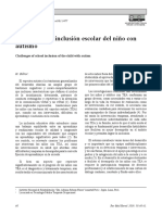 Desafíos de La Inclusión Escolar Del Niño Con Autismo