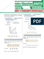 Magnitudes Directamente e Inversamente Proporcionales para Segundo Grado de Secundaria