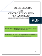 Plan de Mejora de Un Centro Educativo Secundaria