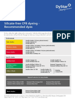 Dyes Recommend For CPB - Silicate Free