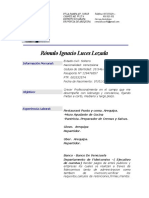 Curriculum Rómulo Ignacio Luces Lozada CV