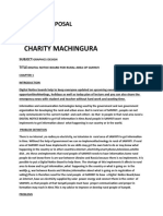 Charity Machingura: Project Proposal FOR