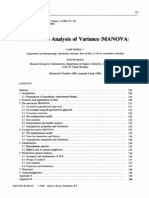 Multivariate Analysis of Variance (MANOVA) - Stahle