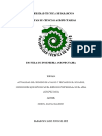 ACTUALIDAD DEL PROCESO DE AVALUO Y PERITAJE EN EL ECUADOR Macias Baldeon 