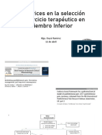 Directrices en La Selección de Ejercicio Terapéutico en MMII Parte 2