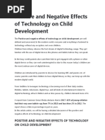 Positive and Negative Effects of Technology On Child Development