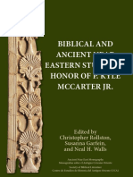 Biblical and Ancient Near Eastern