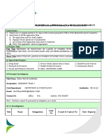 APPLICATION FORM FOR ETHICAL APPROVAL OF A RESEARCH PROJECT - Filled