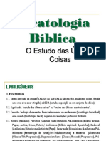 Escatologia Bíblica - Disciplina