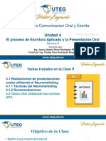 Unidad 4 - Semana 9 - Tecnicas de Comunicacion Oral y Escrita Jesus Perez Ver 2.0 2