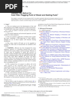 Cold Filter Plugging Point of Diesel and Heating Fuels: Standard Test Method For