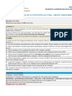 Principles of Accounting (Acc101) - Group Assignment: Tasks