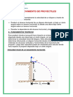 Informe Movimiento de Proyectiles