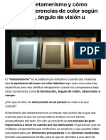 Qué Es El Metamerismo y Cómo Evitarlo - Diferencias de Color Según Iluminancia, Ángulo de Visión U Ob