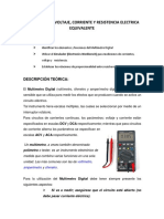 Mediciones de Voltaje, Corriente y Resistencia en Circuitos