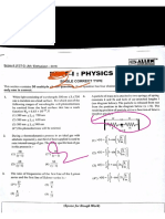 Allen Test Papers Mains