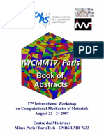 17th International Workshop On Computational Mechanics of Materials August 2007 - IWCMM17-Paris BOOK of ABSTRACTS