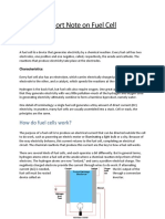 Short Note On Fuel Cell