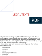 Legal Texts Legal Texts in Translation