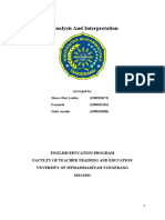 Makalah Analysis and Intepretation