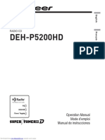 DEH-P5200HD: Operation Manual Mode D'emploi Manual de Instrucciones