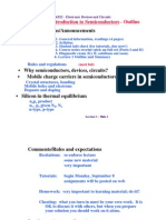 Lecture 1 - Introduction To Semiconductors - Outline: - Introductions/Announcements