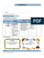 3° Grado - Actividad Del Dia 06 de Julio