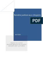 Rapport Etats Généraux de La Justice