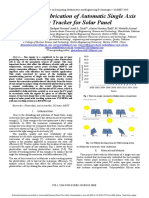 Design and Fabrication of Automatic Single Axis Solar Tracker For Solar Panel