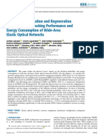 Impact of Amplification and Regeneration Schemes On The Blocking Performance and Energy Consumption of Wide-Area Elastic Optical Networks