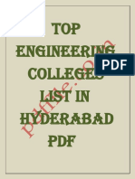 Top Engineering Colleges List in Hyderabad PDF