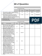 Bill of Quantities: 1 Provisional Sum