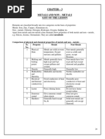 Chapter - 3 Metals and Non - Metals Gist of The Lesson