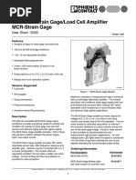 Universal Strain Gage/Load Cell Amplifier MCR-Strain Gage: Data Sheet 1520C