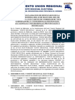 Acta de Eleccion Interna de Candidatos San Martin Alao