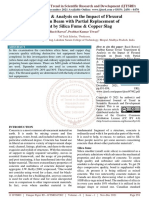 Experiment and Analysis On The Impact of Flexural Strength On Beam With Partial Replacement of Cement by Silica Fume and Copper Slag