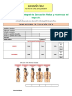 Ficha Integral de Educación Física y Reconozco Mi Espacio