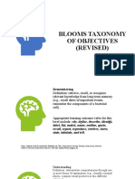 Blooms Taxonomy of Objectives (Revised)